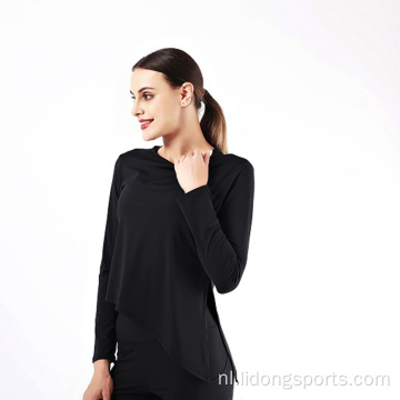 Nieuwe yoga met lange mouwen shirt dames sportschool t -shirt